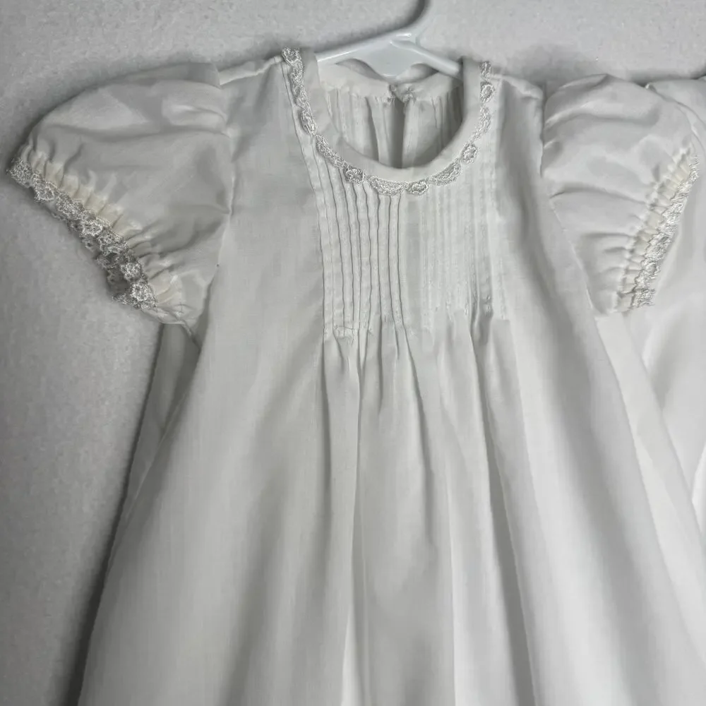 Vintage 1960s Handmade Christening Gown 5 Pc Set Feltman Bros Baby 0-12 Months